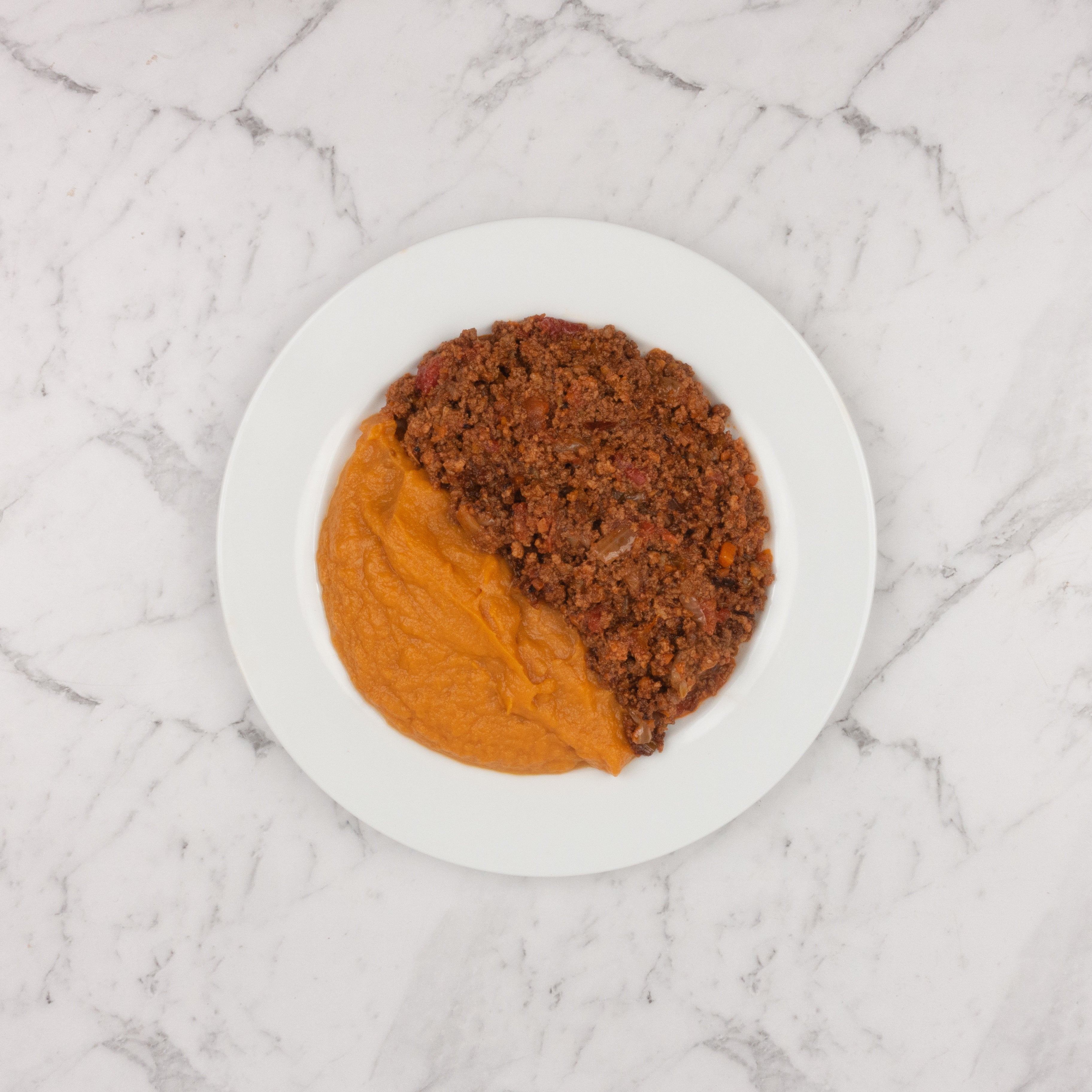 Slow Cooked Ragu with Sweet Potato Mash