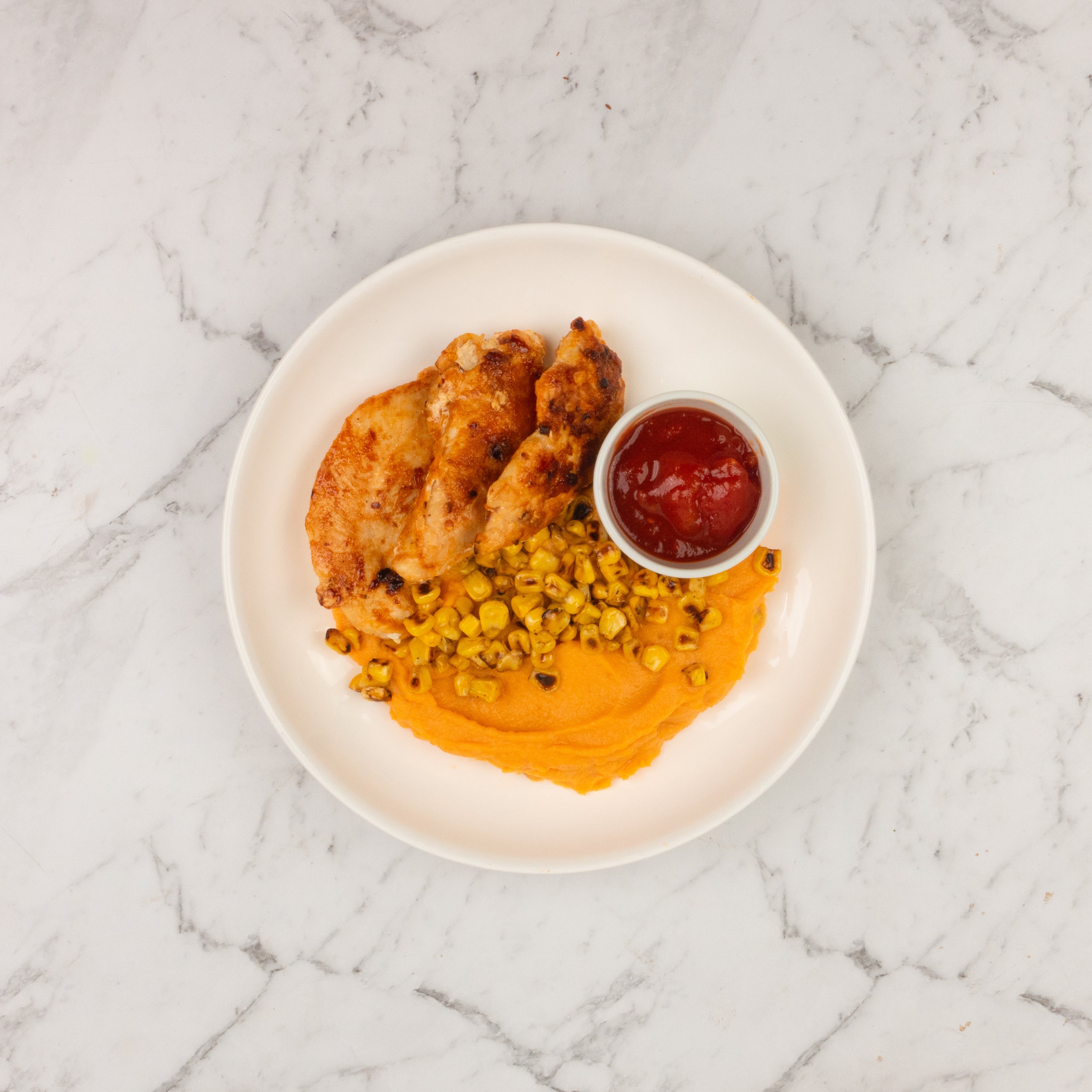 Portuguese Chicken with Charred Corn and Smoky Relish
