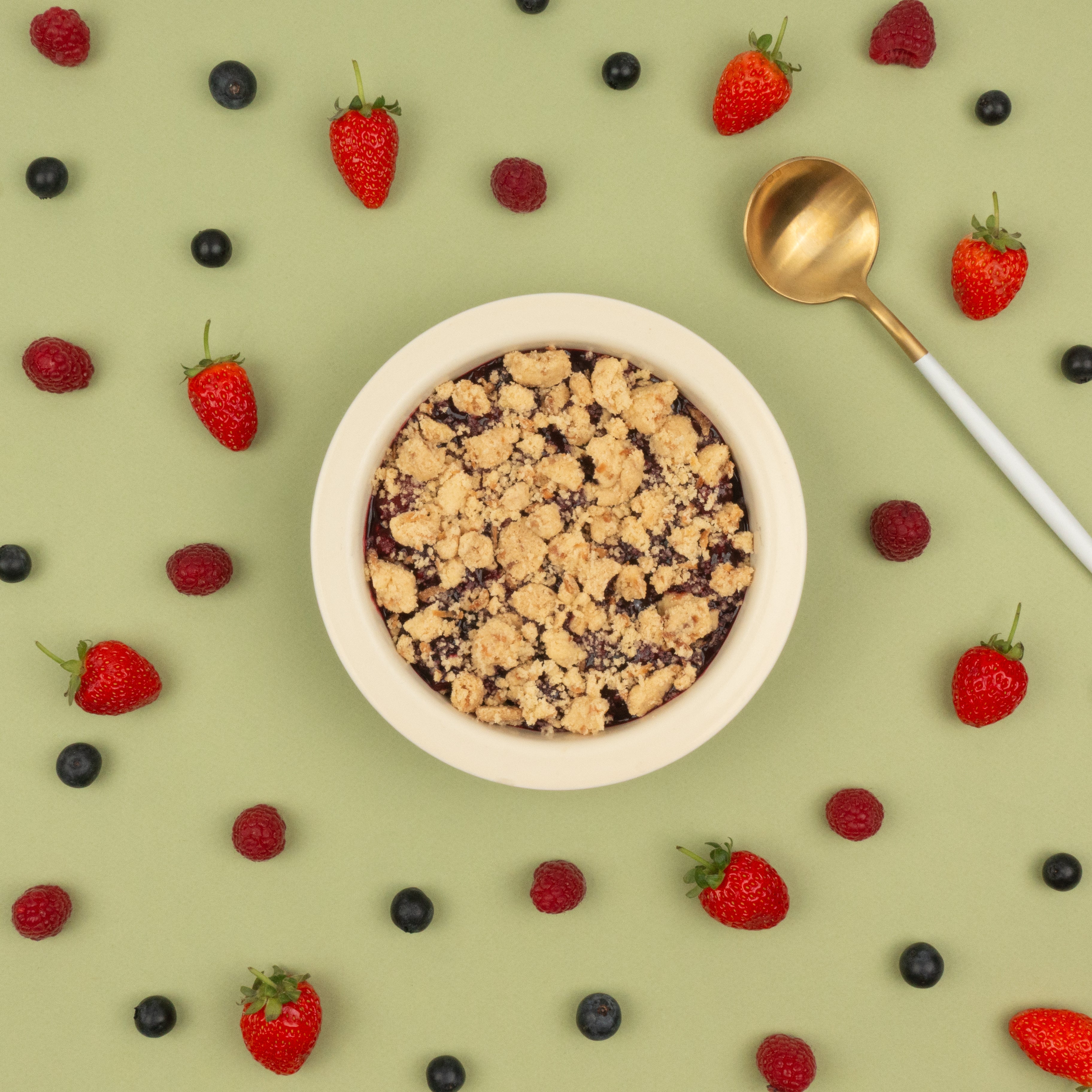 Mixed Berry and Coconut Crumble