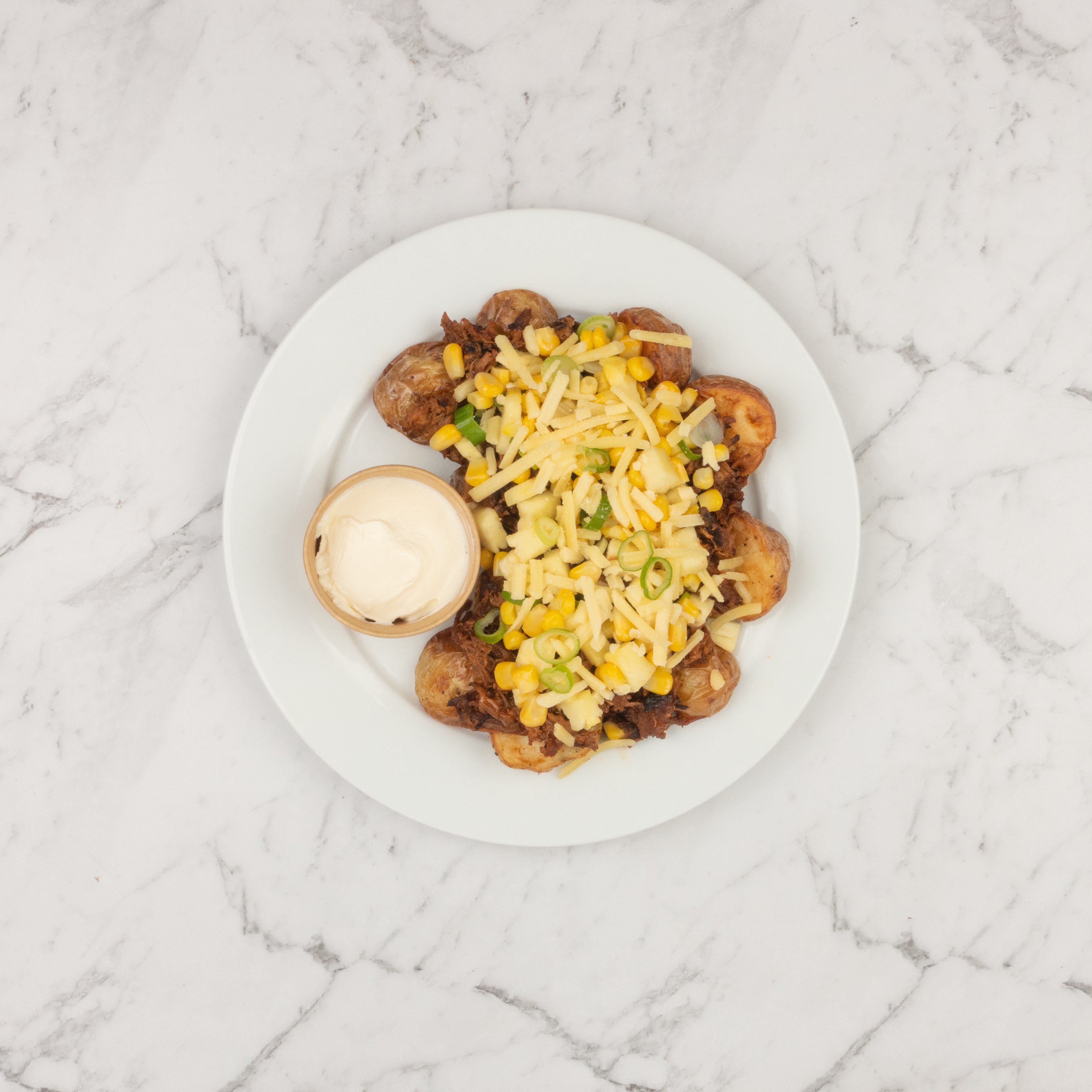Hawaiian Pulled Pork Loaded Potatoes