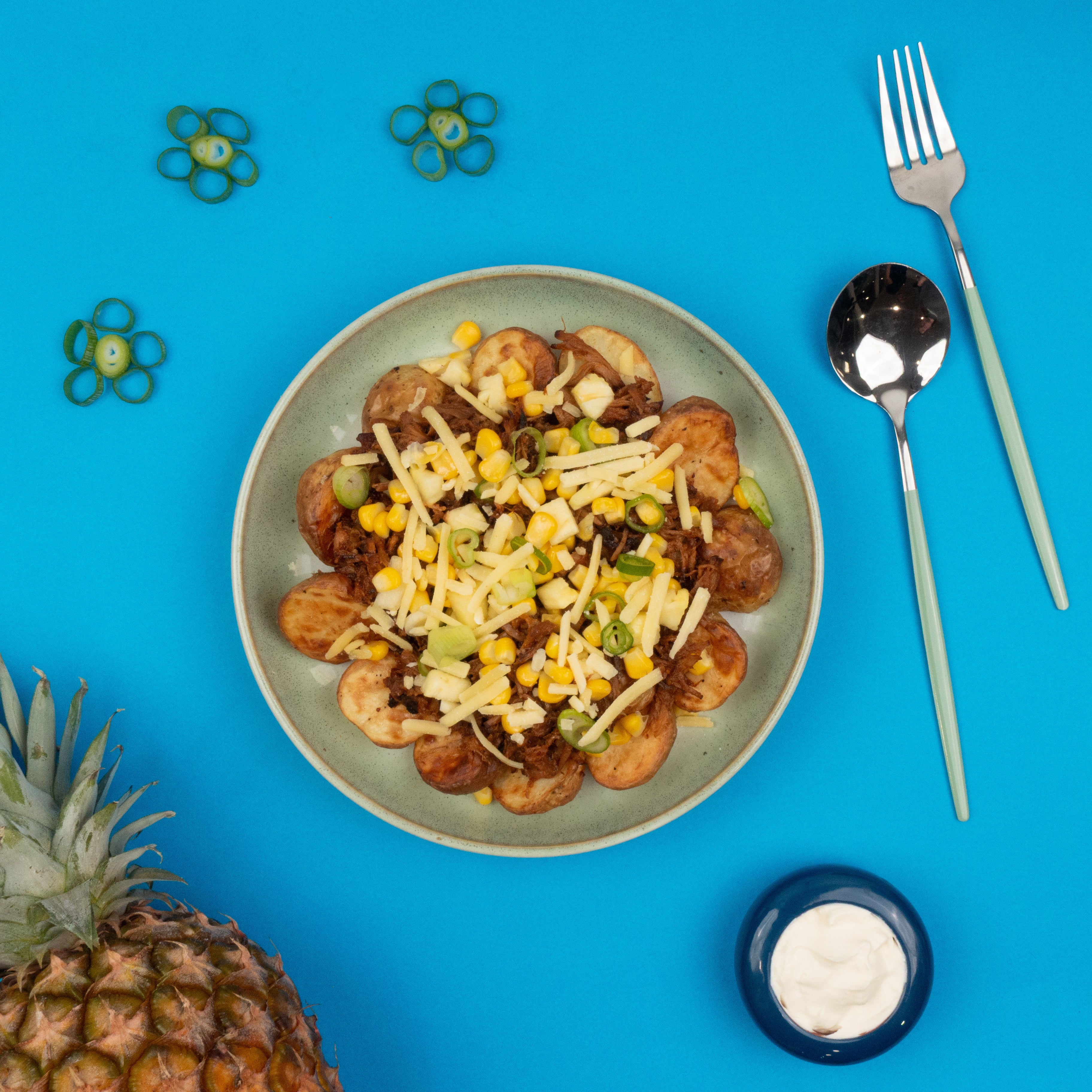 Hawaiian Pulled Pork Loaded Potatoes