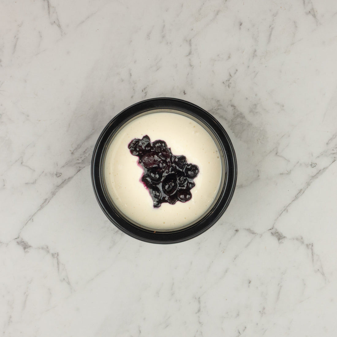 Lemon Protein Cheesecake with Blueberry Compote