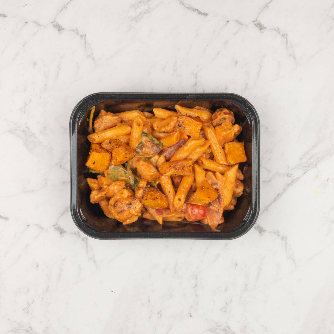 Creamy Tomato and Roast Pumpkin Pasta with Chicken