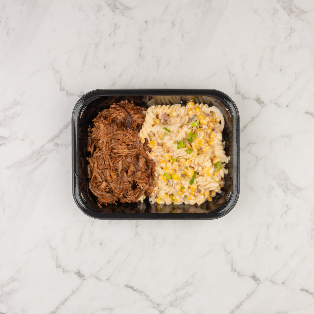 Mexican Street Corn Pasta Salad with Pulled Pork