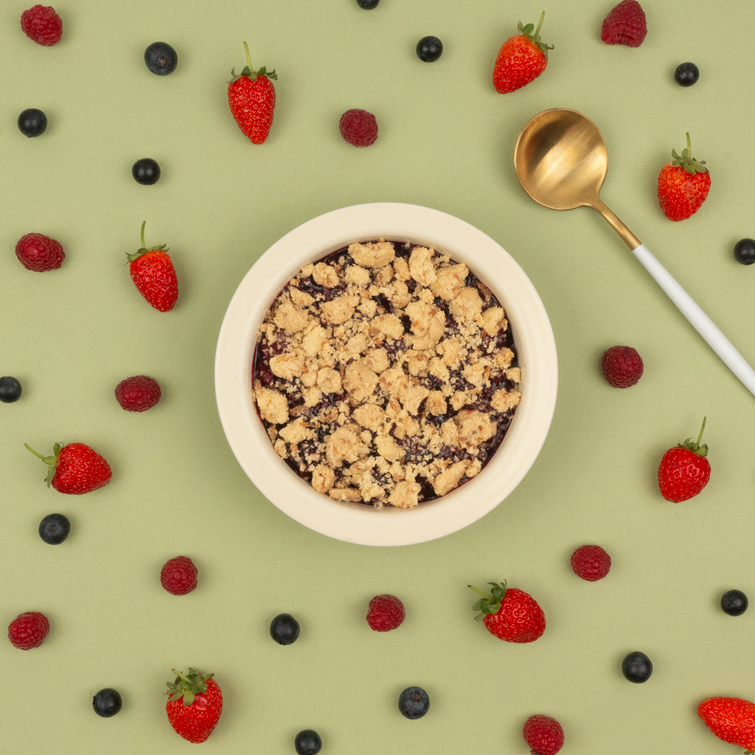 Mixed Berry and Coconut Crumble
