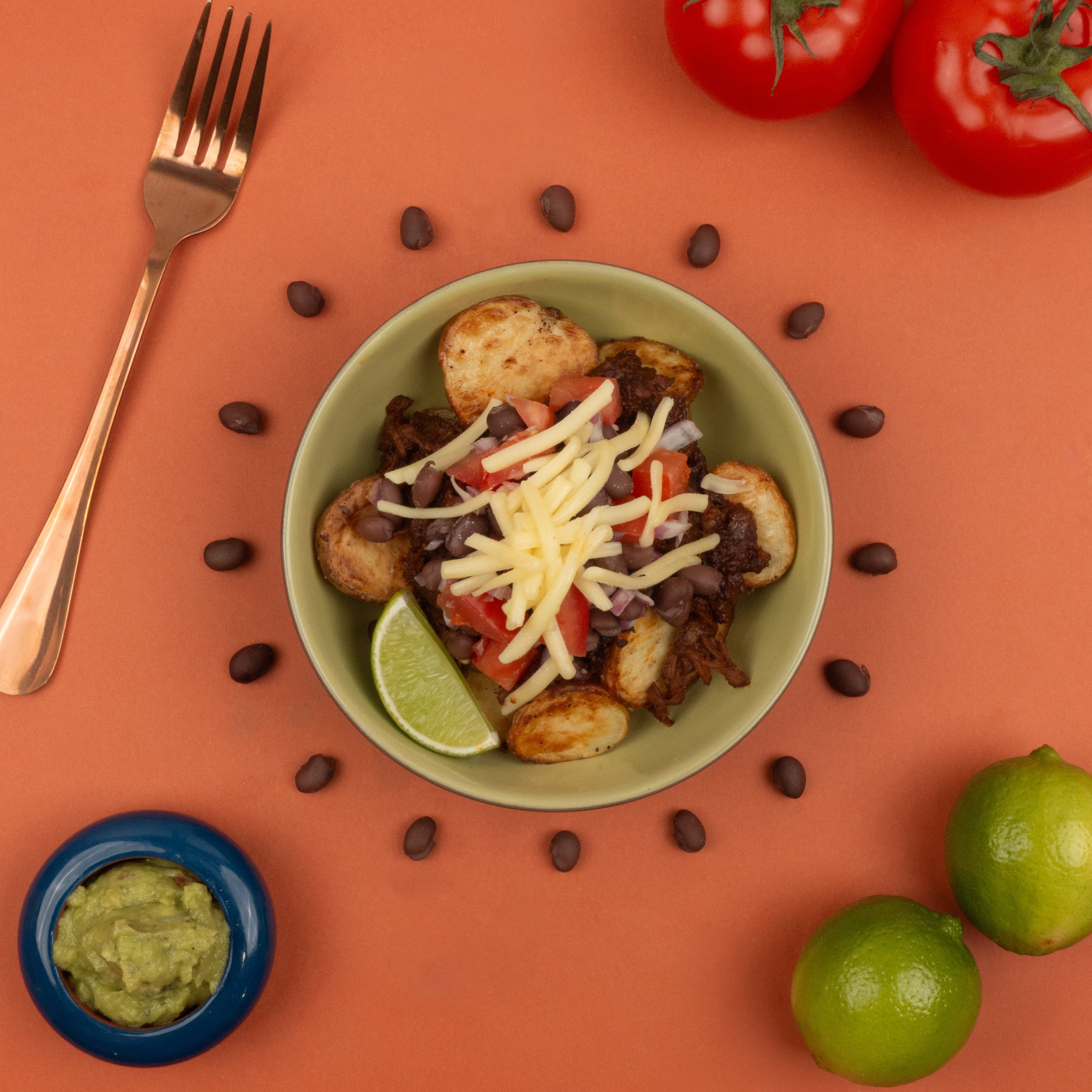 Mexican Pulled Beef Loaded Potatoes