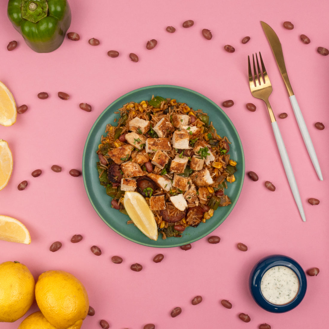 Cajun Chicken with Dirty Rice