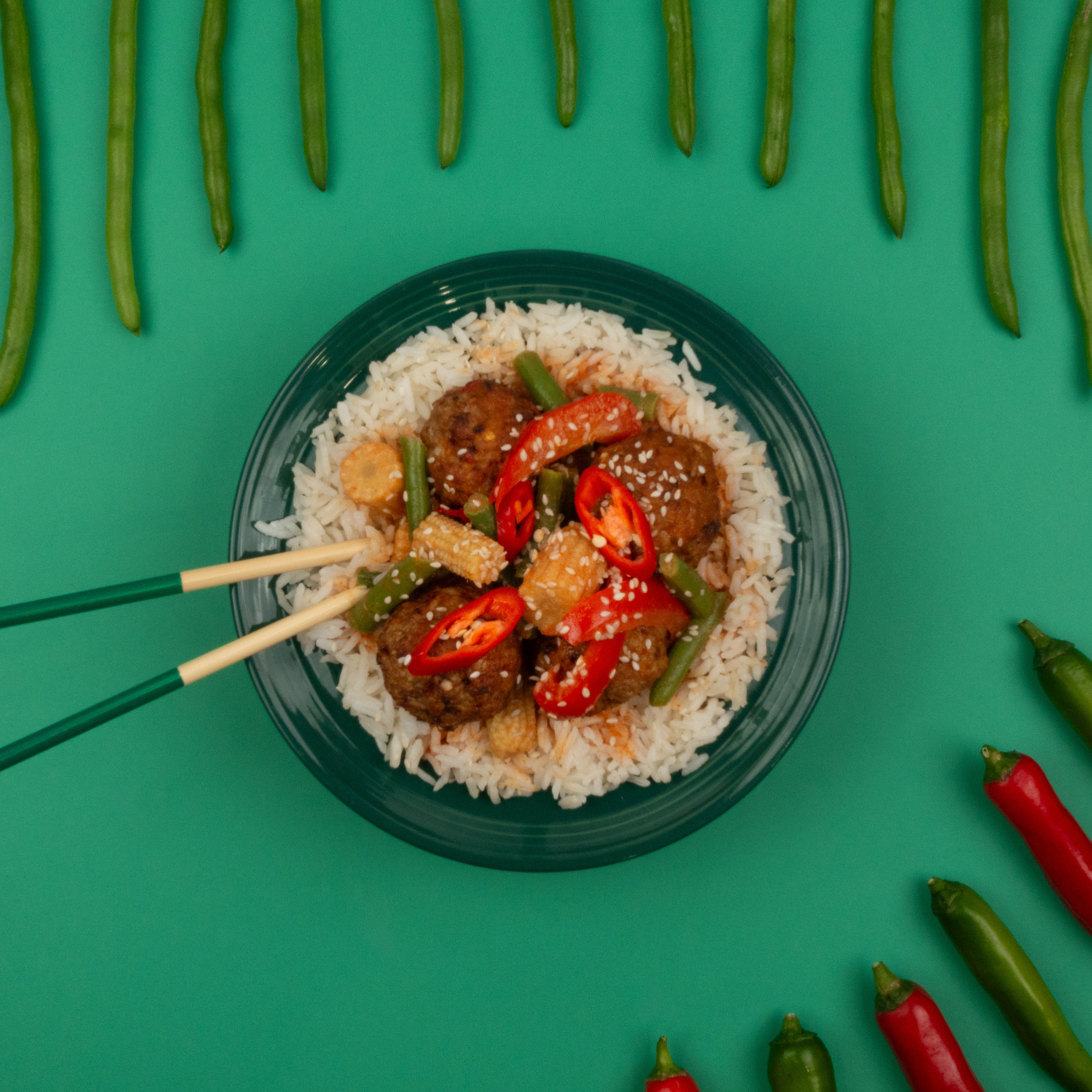 Thai Red Chicken Curry Meatballs