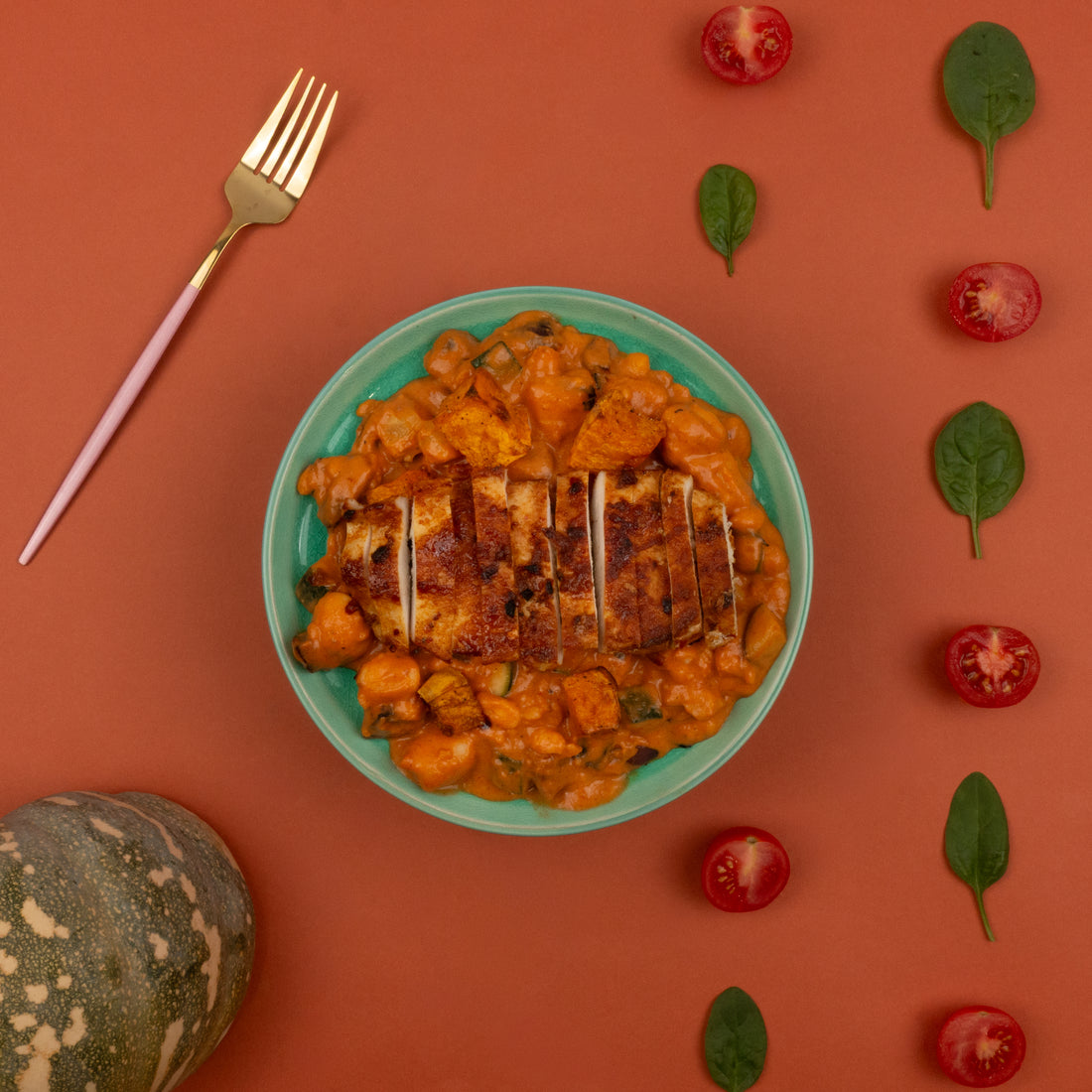 Chicken And Roast Pumpkin Creamy Tomato Gnocchi