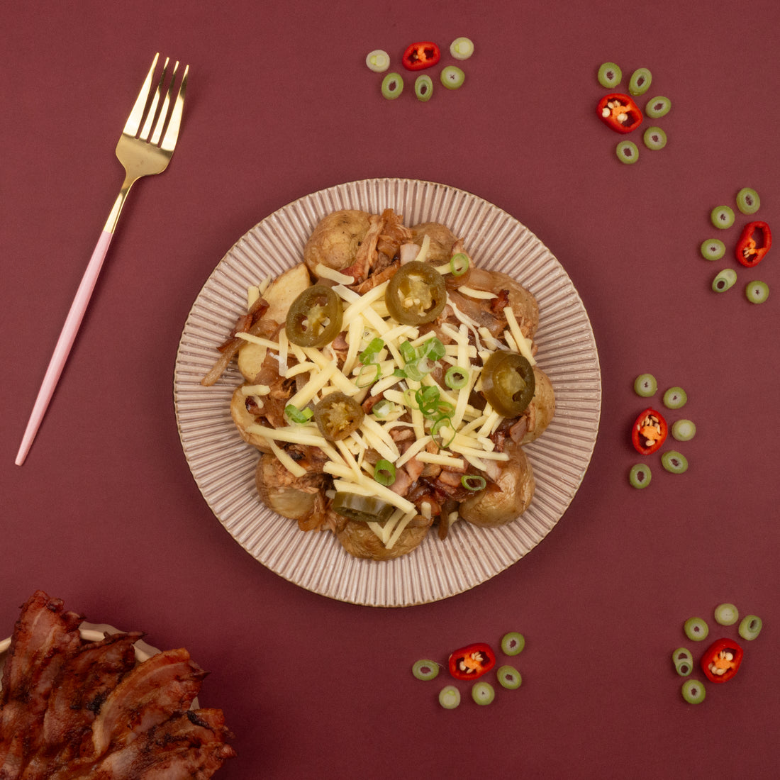 BBQ Chicken Loaded potatoes