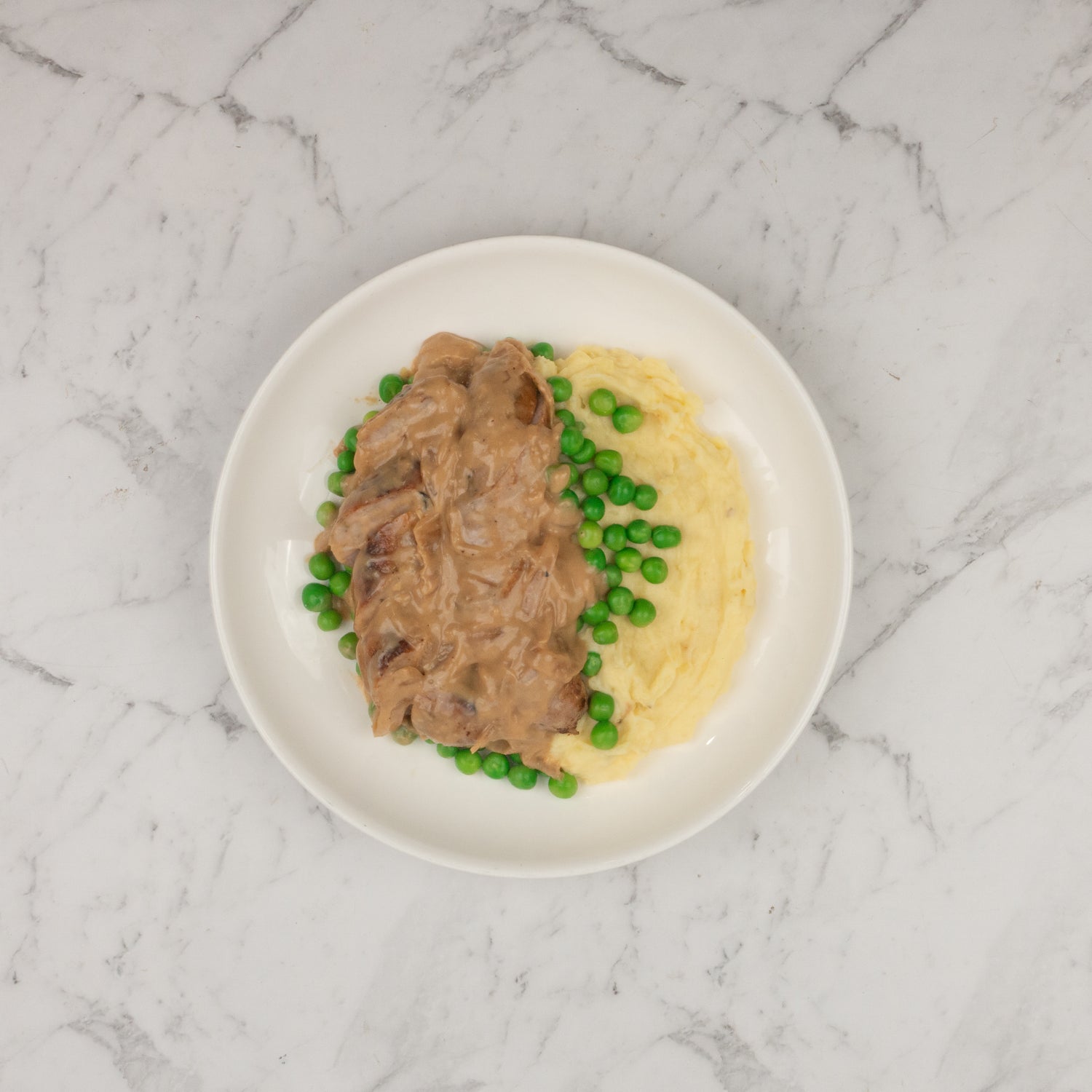 Bangers and Mash with Onion Gravy