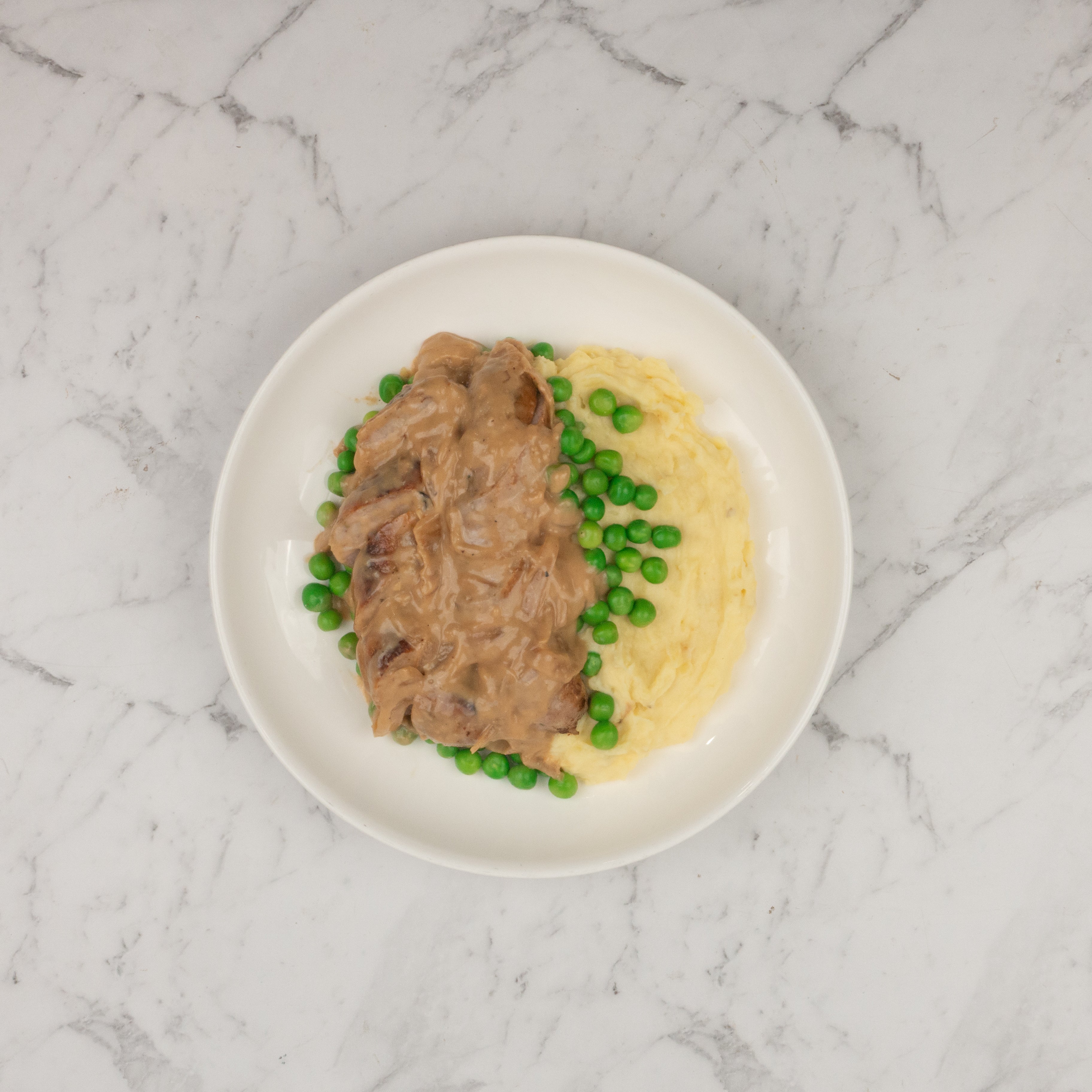 Bangers and Mash with Onion Gravy