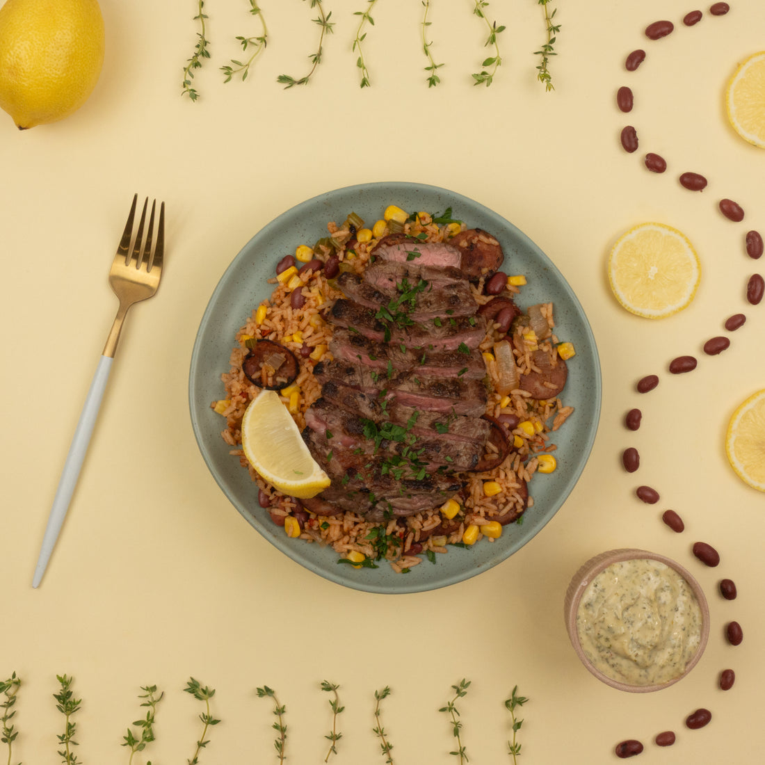 Cajun Steak and Dirty Rice