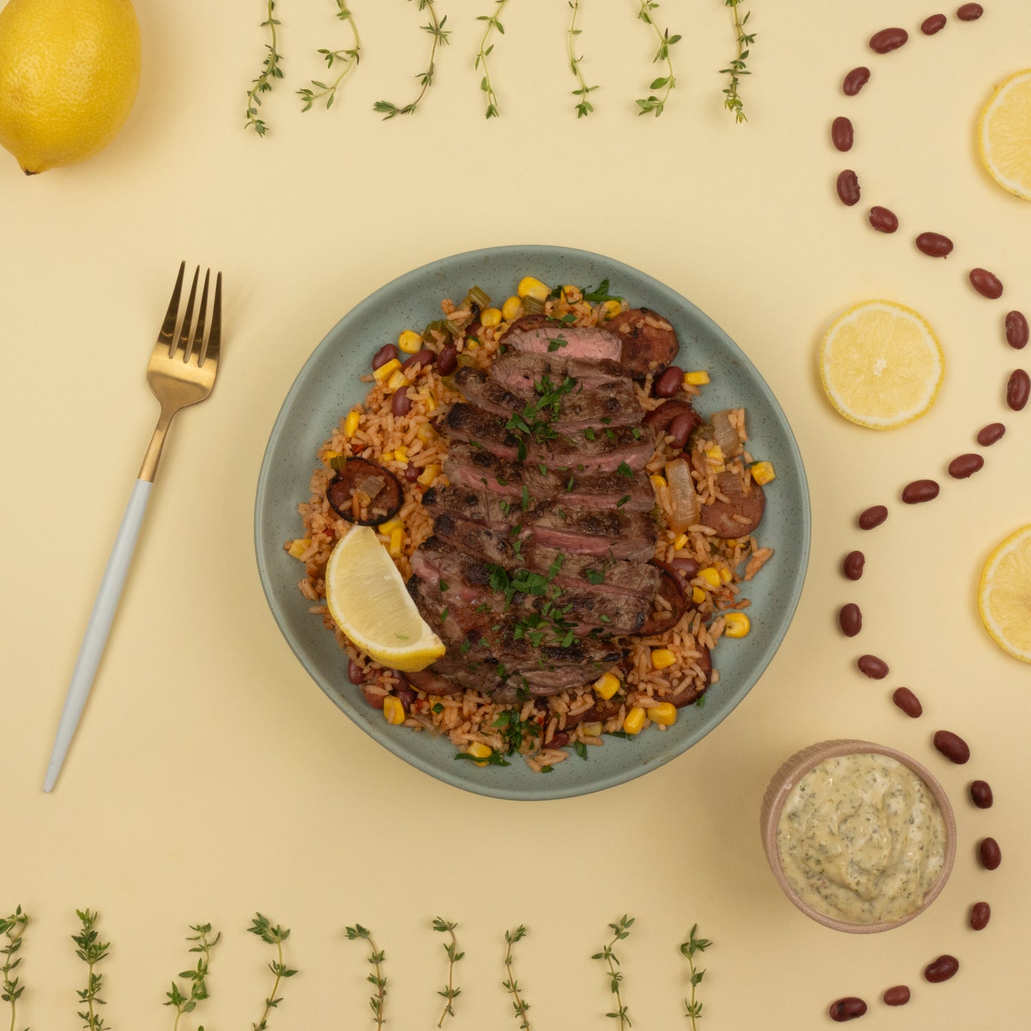 Cajun Steak and Dirty Rice