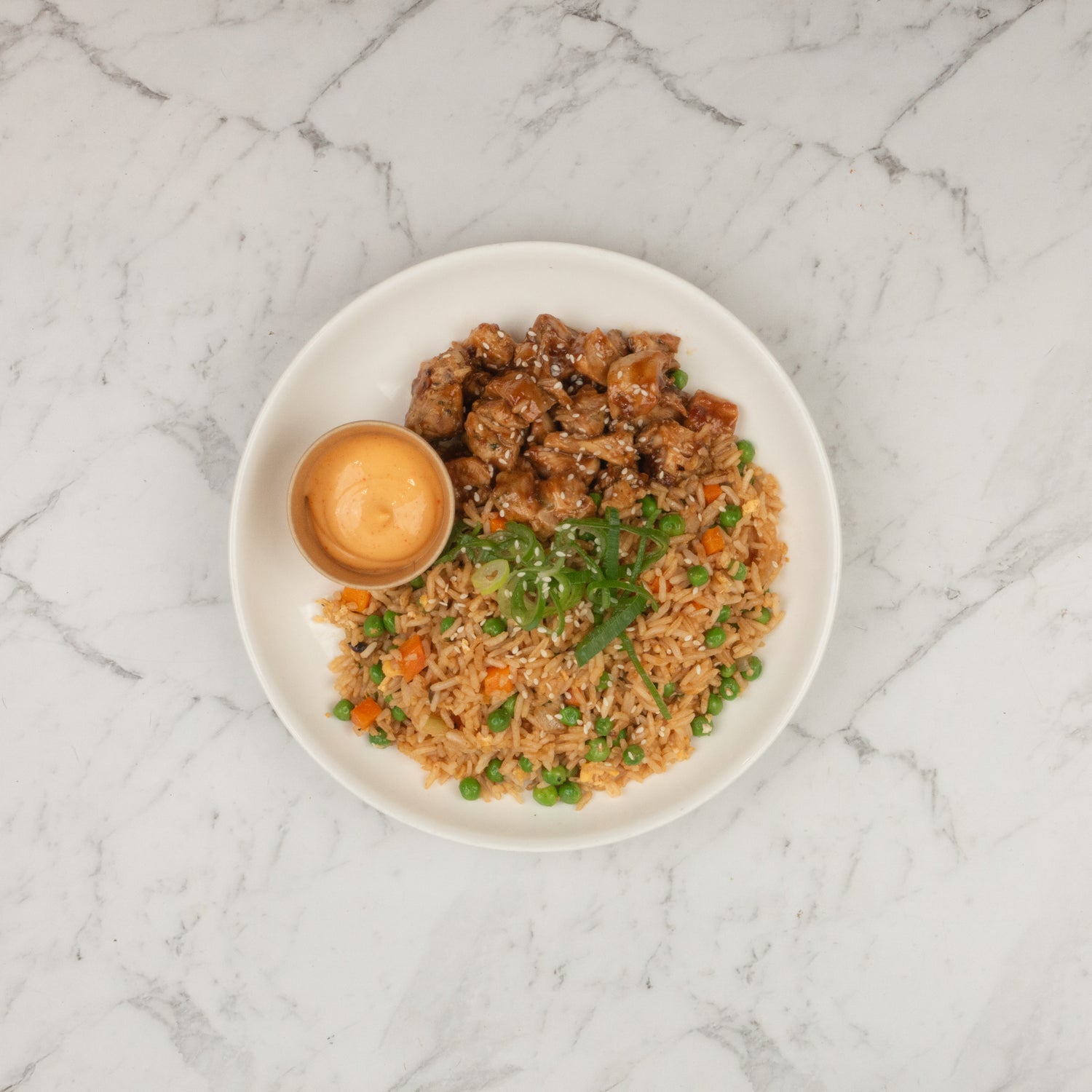 Honey Garlic Chicken With Fried Rice