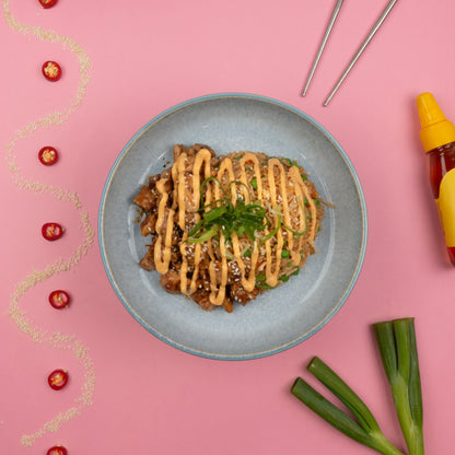 Honey Garlic Chicken With Fried Rice
