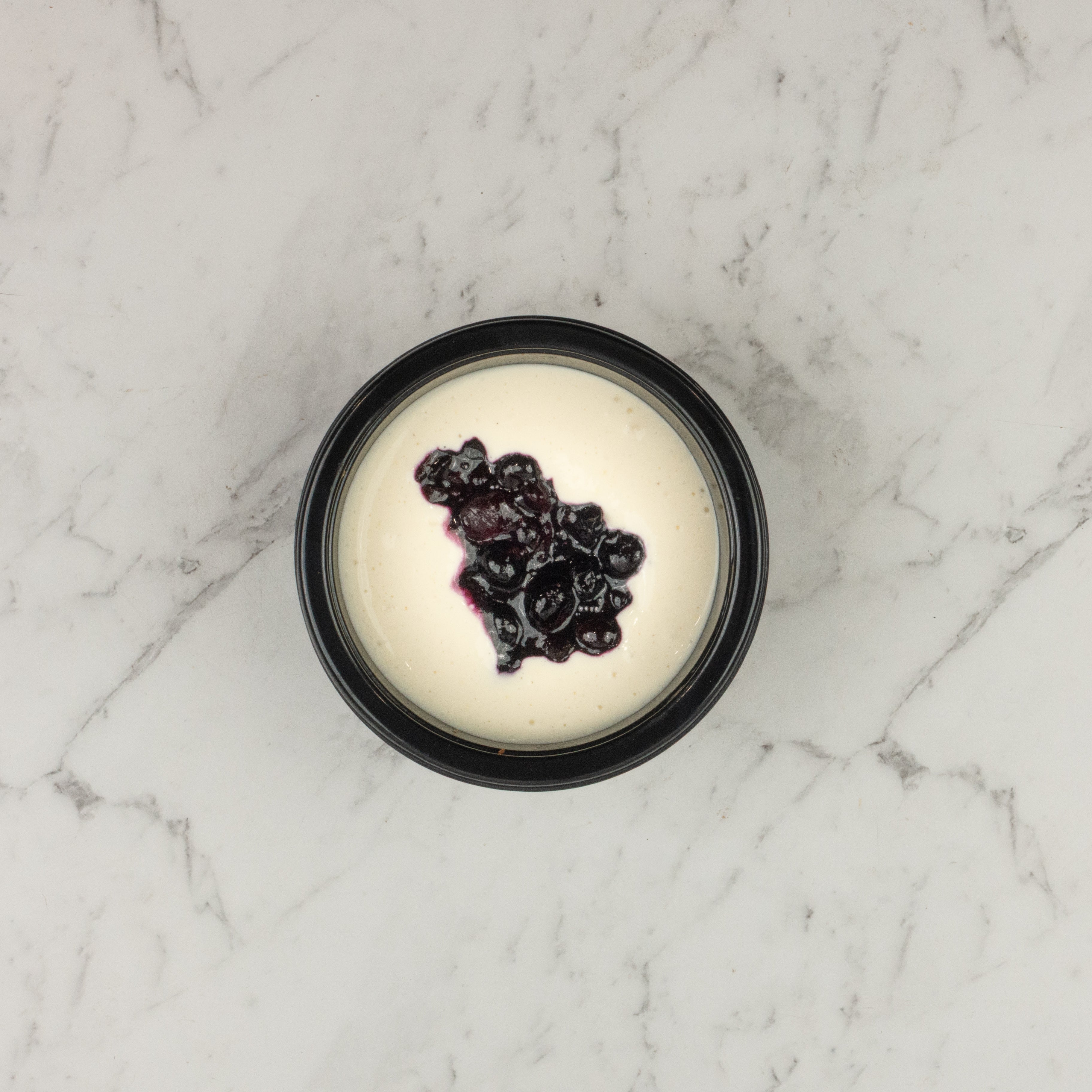 Lemon Protein Cheesecake with Blueberry Compote