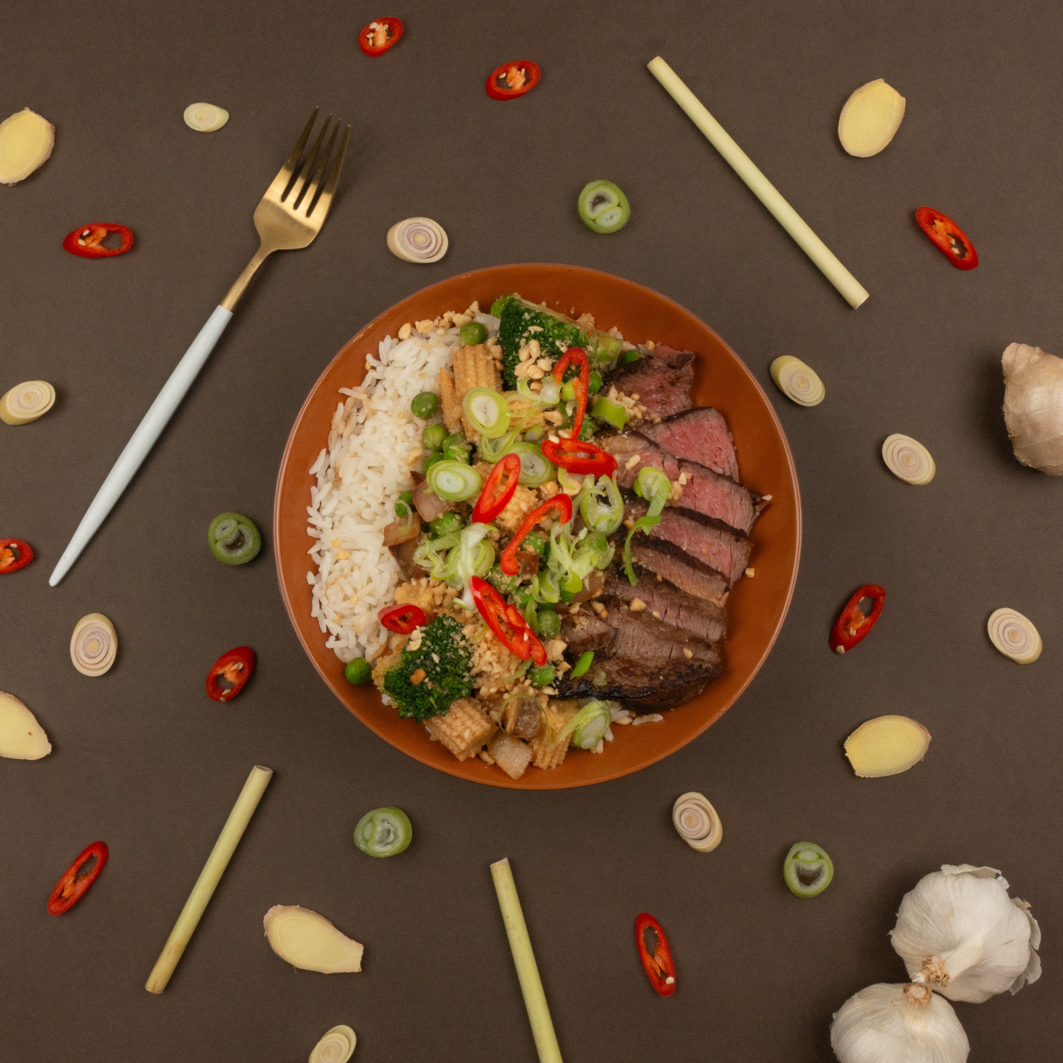 Satay Beef with Coconut Rice